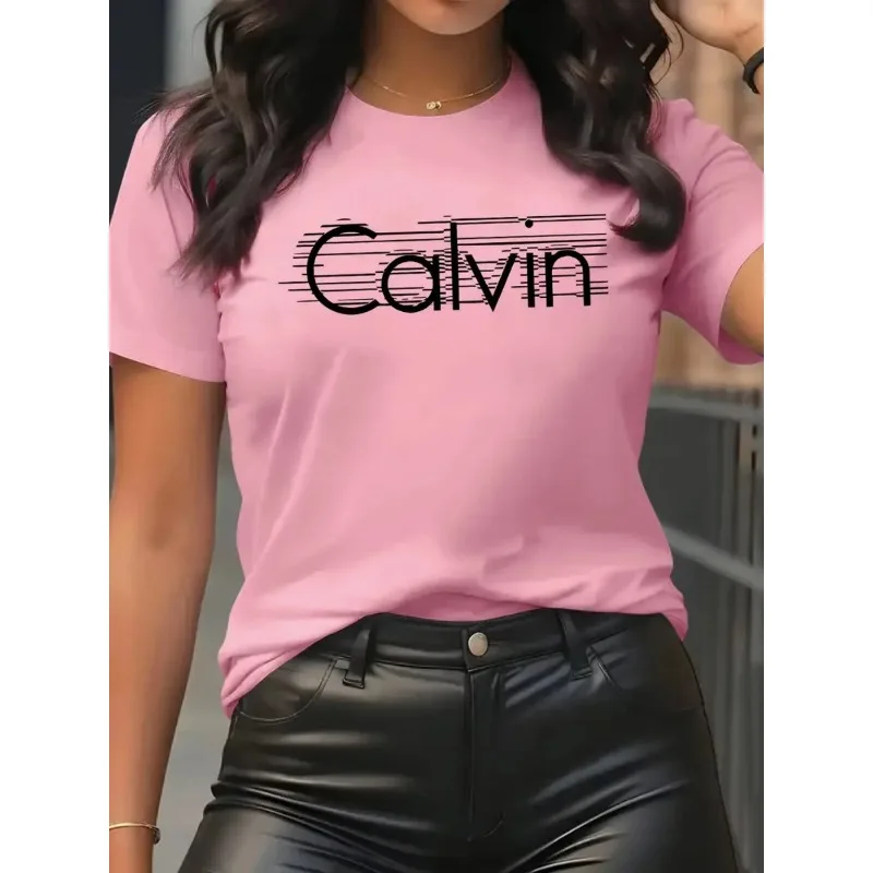 Streetwear Brand Fashion - Calvin Women's T-Shirt Leisure Fashion Short