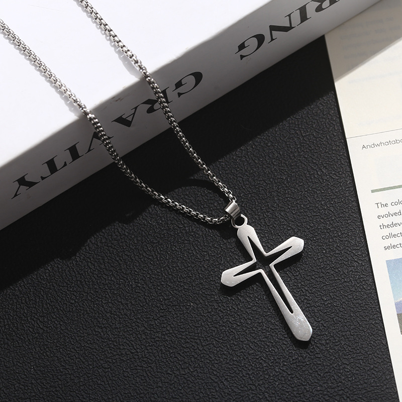 Streetwear Brand Accessories - Fashion Design Simple Hollow Cross Pendant