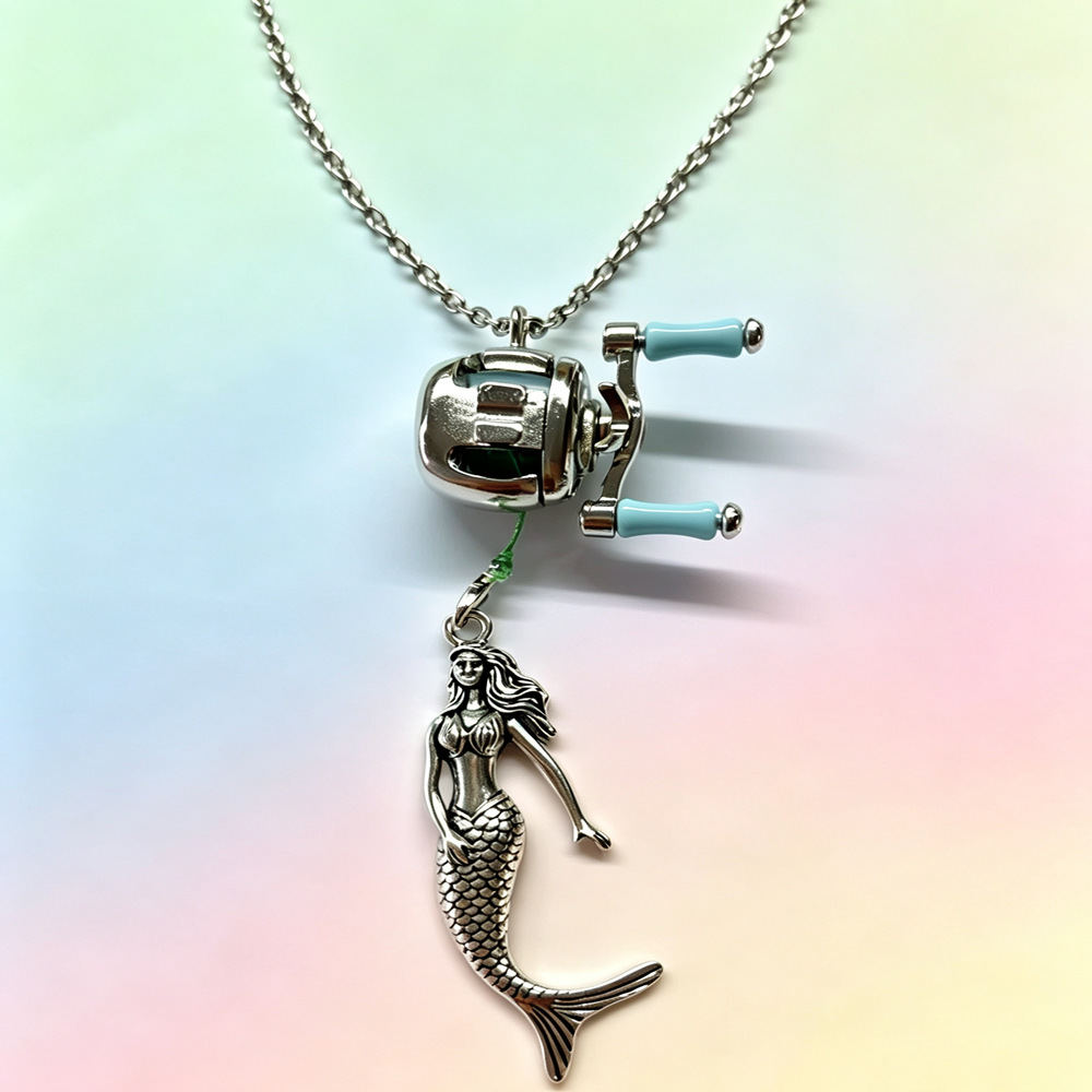 Streetwear Brand Accessories - New Mini Mermaid Fishing Reel Pendant