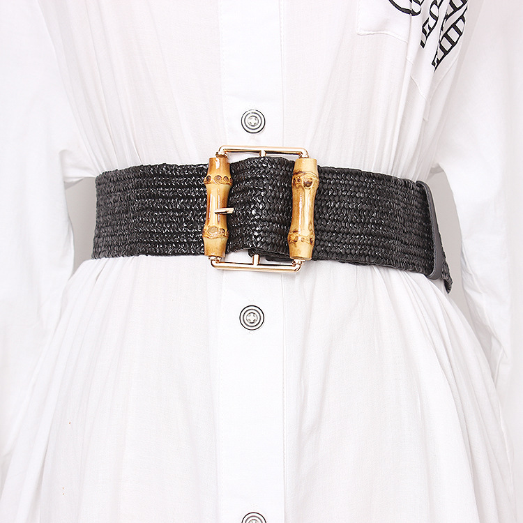 New Elastic Weaving Women's Be - Off White Belt 评论和价格
