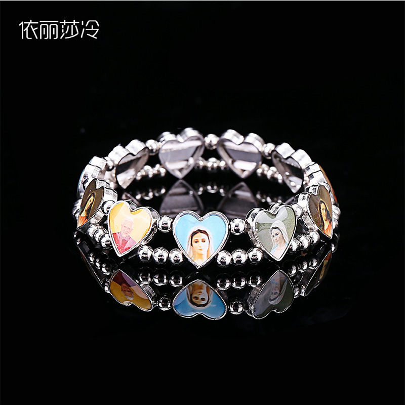 Catholic Beaded Bracelet Cross - Streetwear Brand Accessories 评论和价格