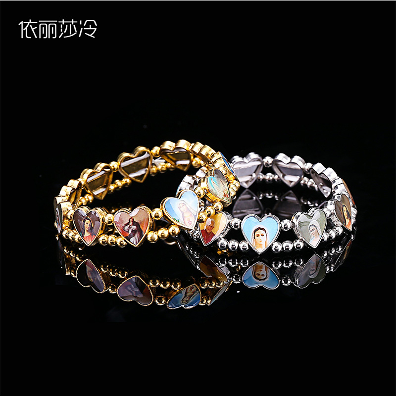 Catholic Beaded Bracelet Cross - Streetwear Brand Accessories 评论和价格