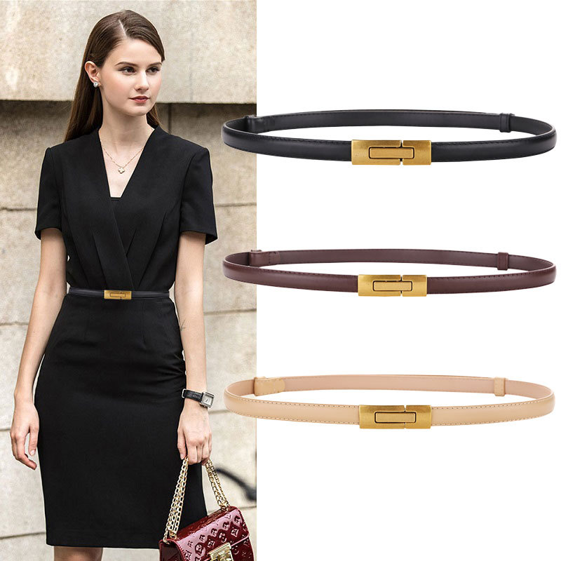 Genuine Leather Thin Belt for  - Off White Belt 评论和价格