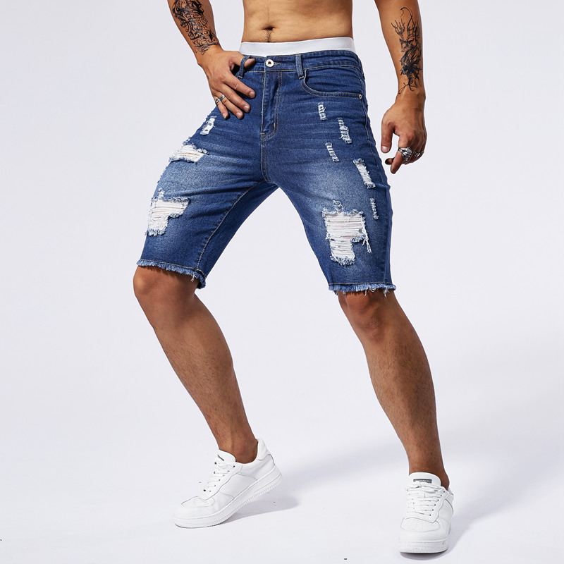 2025 Summer New Men's Ripped D - Streetwear Brand Fashion 评论和价格