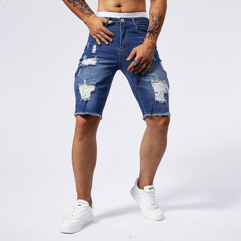 2025 Summer New Men's Ripped D - Streetwear Brand Fashion 评论和价格