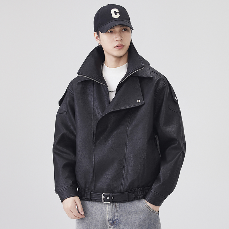 Autumn Winter Leather Jacket M - Streetwear Brand Fashion 评论和价格