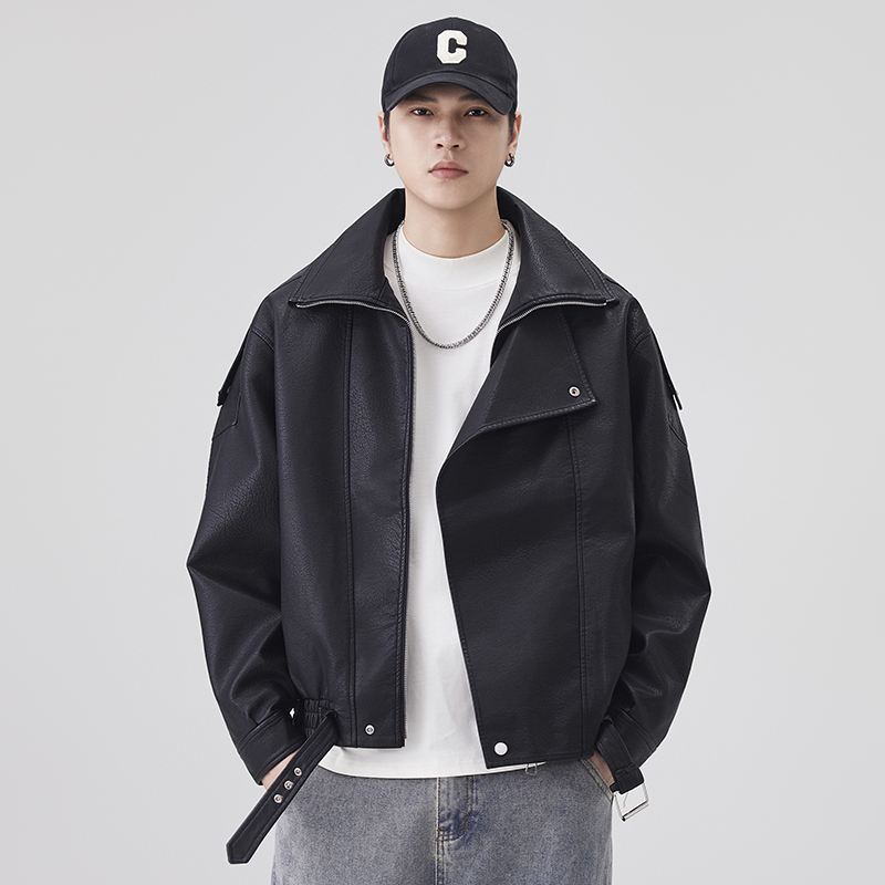 Autumn Winter Leather Jacket M - Streetwear Brand Fashion 评论和价格