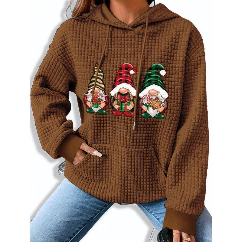 Christmas Print Hoodie Women's - Streetwear Brand Collection 评论和价格