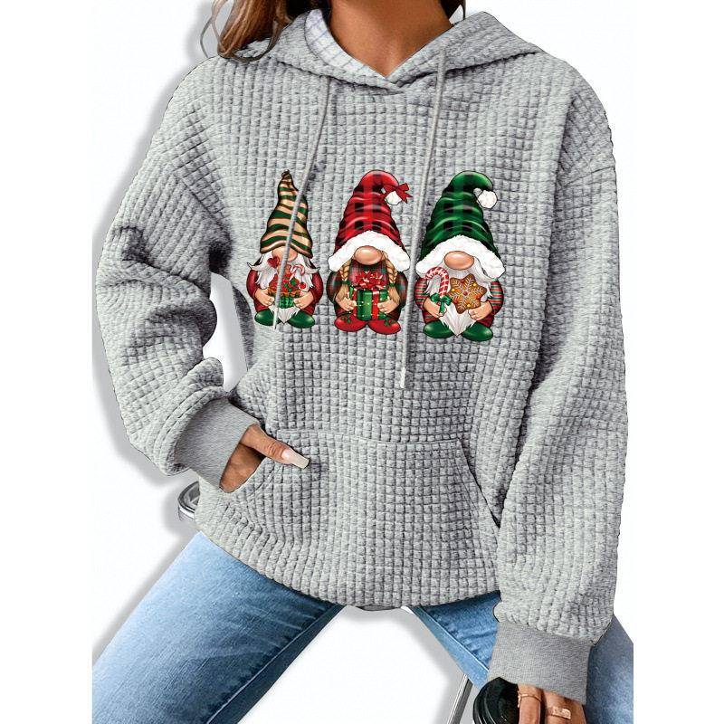 Christmas Print Hoodie Women's - Streetwear Brand Collection 评论和价格