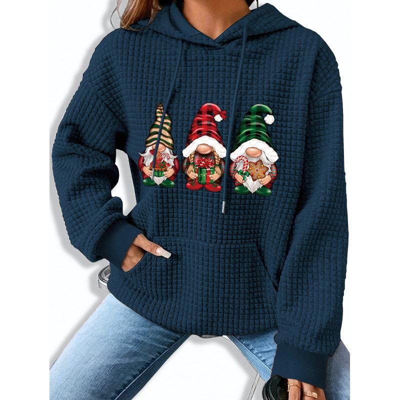 Christmas Print Hoodie Women's - Streetwear Brand Collection 评论和价格