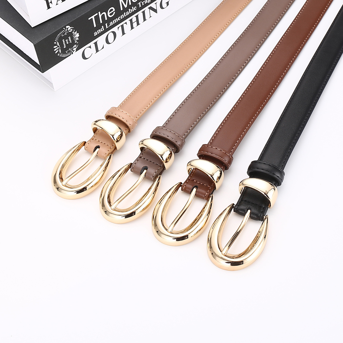 Women's Genuine Leather Belt,  - Off White Belt 评论和价格